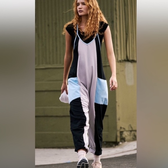 NWT. Free people movement Hot Shot Onesie Raindrop Combo Size: L - Picture 6 of 7